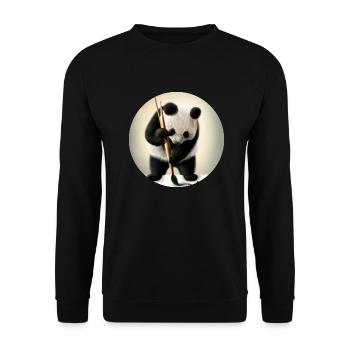 Panda Artist - Unisex Sweatshirt - black - Front - Alina (178cm) & Michal (187cm)