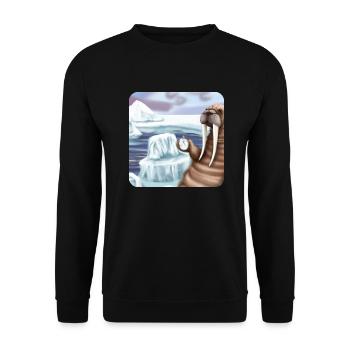Changement climatique de Walrus - Sweat-shirt Unisexe - noir - Devant - Alina (178cm) & Michal (187cm)