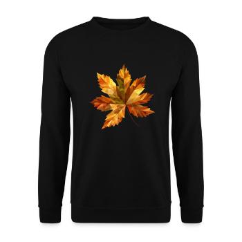 Polygon Autumn Magic: Chestnut & Foliage in Detail - Unisex Sweatshirt - black - Front - Alina (178cm) & Michal (187cm)