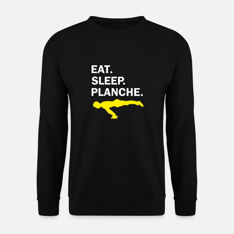 Eat Sleep Planche - Full Planche Calisthenics Gym - Unisex Pullover - Schwarz