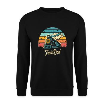 Train Dad - Unisex Pullover - Schwarz - Vorne - Alina (178cm) & Michal (187cm)