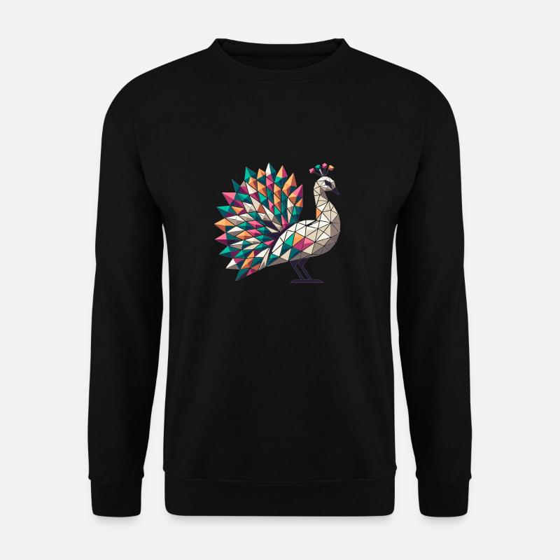 Pfau //peacock - Unisex Pullover - Schwarz