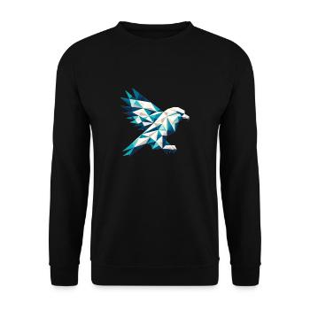 Adler // eagle - Unisex Pullover - Schwarz - Vorne - Alina (178cm) & Michal (187cm)