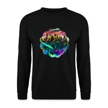 Landscape - Unisex Sweatshirt - black - Front - Alina (178cm) & Michal (187cm)