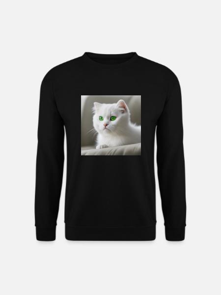 Katzengrüne Augen - Unisex Pullover - Schwarz