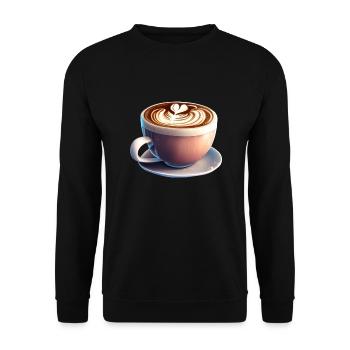 Coffee Coffee Cup Caffeine Gift Coffee Bean - Unisex Sweatshirt - black - Front - Alina (178cm) & Michal (187cm)