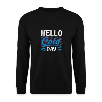 Hello Cold Day - Unisex Pullover - Schwarz - Vorne - Alina (178cm) & Michal (187cm)