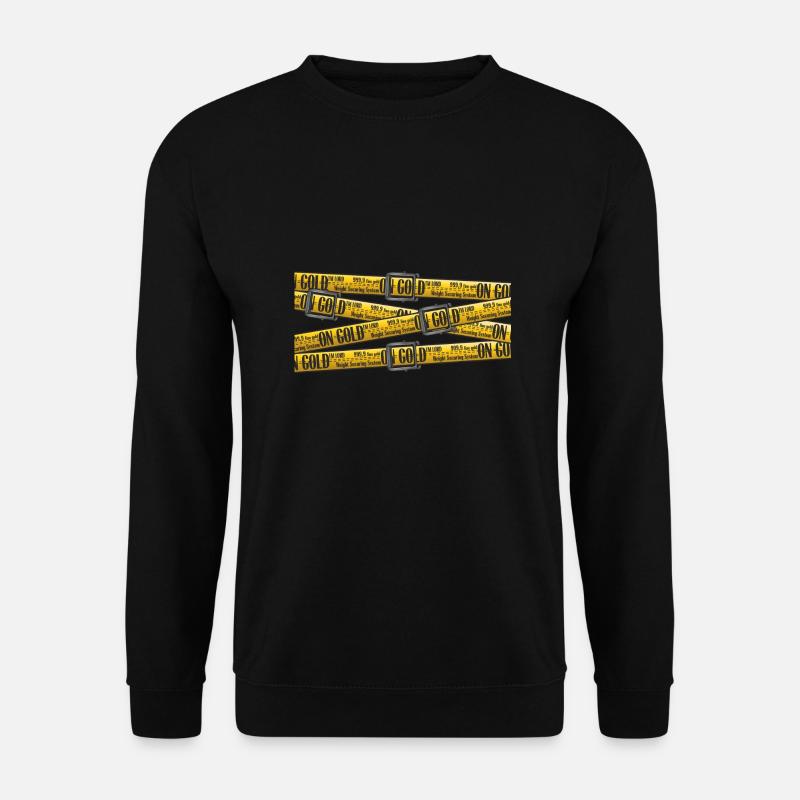 GÜRTEL AUF GOLD - Unisex Pullover - Schwarz