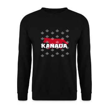kanada ahorn wildnis abenteuer - Unisex Pullover - Schwarz - Vorne - Alina (178cm) & Michal (187cm)