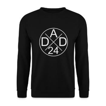 Dad 24 Vatertag Geschenkidee - Unisex Pullover - Schwarz - Vorne - Alina (178cm) & Michal (187cm)