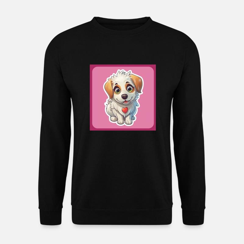 Hund Karikatur 4 - Unisex Pullover - Schwarz