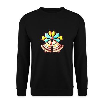 Cloche Noël - Sweat-shirt Unisexe - noir - Devant - Alina (178cm) & Michal (187cm)