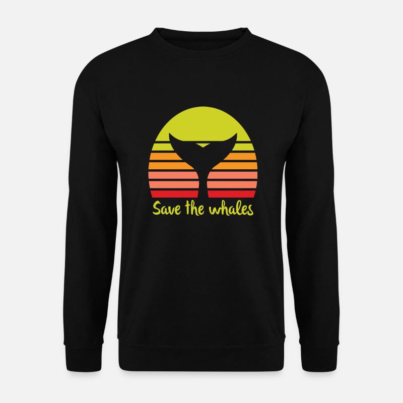 Save The Whales - Unisex Pullover - Schwarz