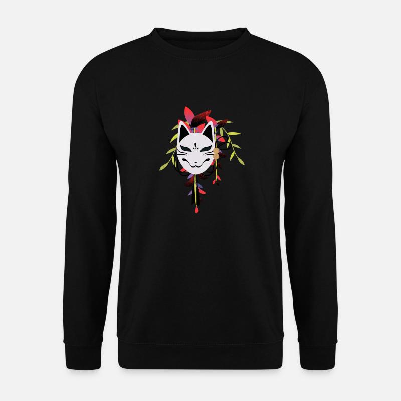 Fuchsmaske Japan Design - Unisex Pullover - Schwarz