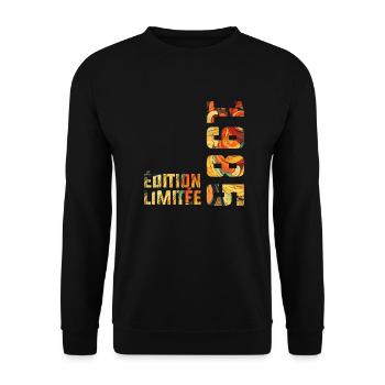 1985 Édition limitée Né 1985 Cadeau Anniversaire - Sweat-shirt Unisexe - noir - Devant - Alina (178cm) & Michal (187cm)