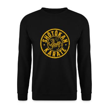 Shotokan Tiger Karate Style - Unisex Sweatshirt - black - Front - Alina (178cm) & Michal (187cm)