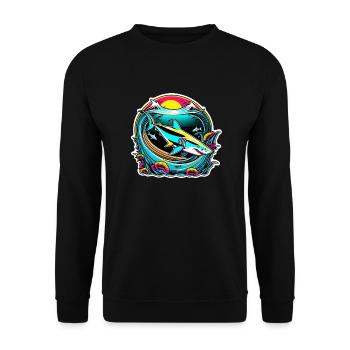 Hai - Unisex Pullover - Schwarz - Vorne - Alina (178cm) & Michal (187cm)