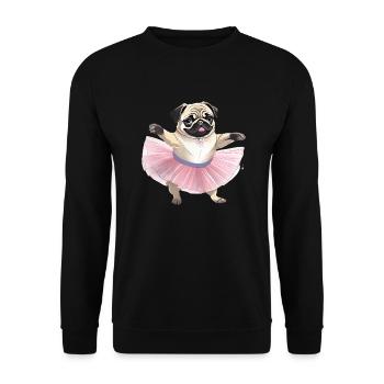 Carlin dansant - Sweat-shirt Unisexe - noir - Devant - Alina (178cm) & Michal (187cm)