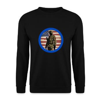 Veteran, Veteran, Armistice, Military. - Unisex Sweatshirt - black - Front - Alina (178cm) & Michal (187cm)