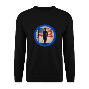 Vétérans,ancien combattant,armistice,us army,navy, - Sweat-shirt Unisexe - noir - Devant - Alina (178cm) & Michal (187cm)