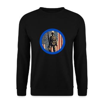 Vétérans,ancien combattant,armistice,us army,navy. - Sweat-shirt Unisexe - noir - Devant - Alina (178cm) & Michal (187cm)