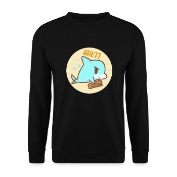 Ich geb dir ein Brett - Unisex Pullover - Schwarz - Vorne - Alina (178cm) & Michal (187cm)