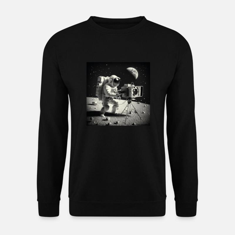 Astronauten-Film - Unisex Pullover - Schwarz