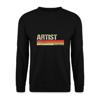 Artist Limited Edition - Unisex Pullover - Schwarz - Vorne - Alina (178cm) & Michal (187cm)
