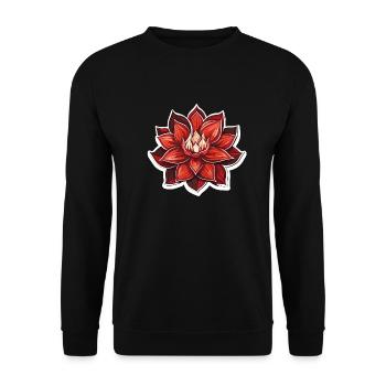 Lotus - Unisex Sweatshirt - black - Front - Alina (178cm) & Michal (187cm)