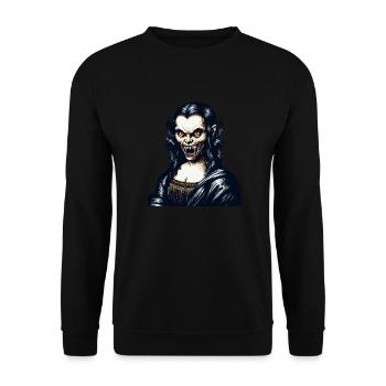 Mona Lisa se met à vamp - Sweat-shirt Unisexe - noir - Devant - Alina (178cm) & Michal (187cm)