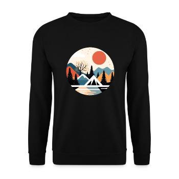 Frosty autumn in the mountains - Unisex Sweatshirt - black - Front - Alina (178cm) & Michal (187cm)