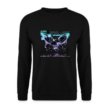Colorful Butterfly Flowers Colorful Insect Dream Dream - Unisex Sweatshirt - black - Front - Alina (178cm) & Michal (187cm)