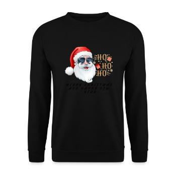 Santa Claus - Unisex Sweatshirt - black - Front - Alina (178cm) & Michal (187cm)