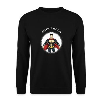 Superheld - Unisex Pullover - Schwarz - Vorne - Alina (178cm) & Michal (187cm)