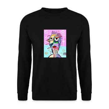 Art 3 - Unisex Pullover - Schwarz - Vorne - Alina (178cm) & Michal (187cm)