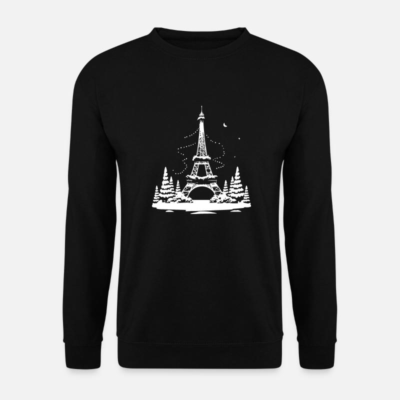 Eiffelturm Weiß - Unisex Pullover - Schwarz