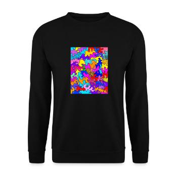 Kunst 1 - Unisex Pullover - Schwarz - Vorne - Alina (178cm) & Michal (187cm)