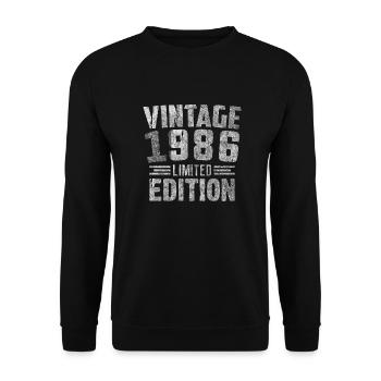 Millésime 1986 Édition Limitée - Sweat-shirt Unisexe - noir - Devant - Alina (178cm) & Michal (187cm)