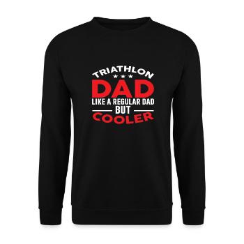 Papa triathlon comme un papa normal mais plus cool - Sweat-shirt Unisexe - noir - Devant - Alina (178cm) & Michal (187cm)