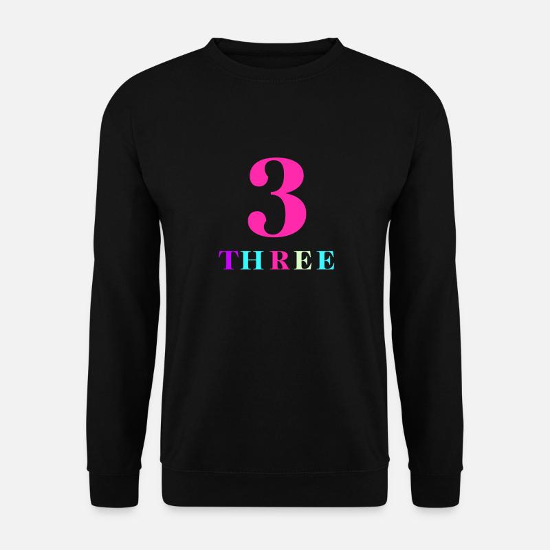 Drei-3-jähriges Jubiläum - Unisex Pullover - Schwarz