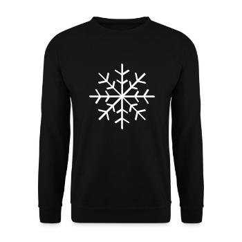 Snowflake 2.0 - La joie de l’hiver à l’état pur - Sweat-shirt Unisexe - noir - Devant - Alina (178cm) & Michal (187cm)