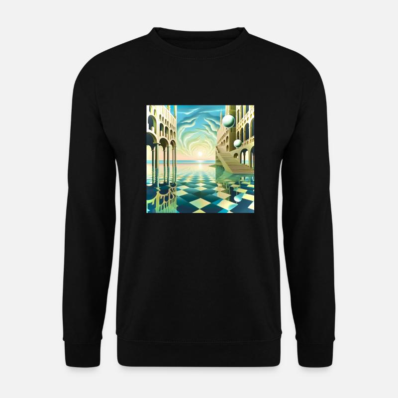 Fata Morgana-Metropole - Unisex Pullover - Schwarz