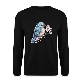 Oiseau mignon en hiver - Sweat-shirt Unisexe - noir - Devant - Alina (178cm) & Michal (187cm)