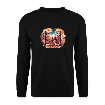 Animal Gathering (Fall Collection #9) - Unisex Sweatshirt - black - Front - Alina (178cm) & Michal (187cm)