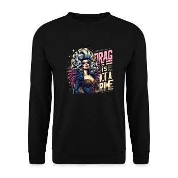 Exclusive Drag Culture and Drag Queen Inspired - Unisex Sweatshirt - black - Front - Alina (178cm) & Michal (187cm)