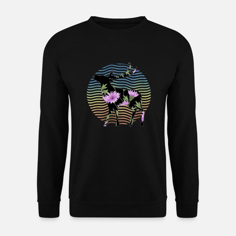 Hirsch - Unisex Pullover - Schwarz