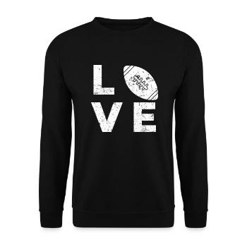 Rugby Love - Unisex Sweatshirt - black - Front - Alina (178cm) & Michal (187cm)