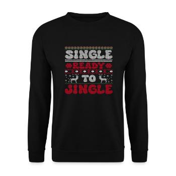 Single Ready to Jingle - Unisex Sweatshirt - black - Front - Alina (178cm) & Michal (187cm)