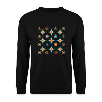 Vintage Retro Geometric Shapes - Unisex Sweatshirt - black - Front - Alina (178cm) & Michal (187cm)