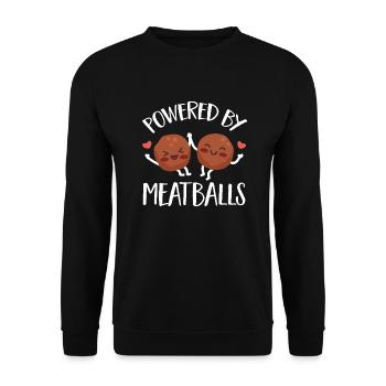 Boulettes de viande Italie Cuisine italienne - Sweat-shirt Unisexe - noir - Devant - Alina (178cm) & Michal (187cm)